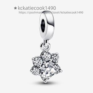 Pandora Sparkling Pet Paw Print Dangle Charm